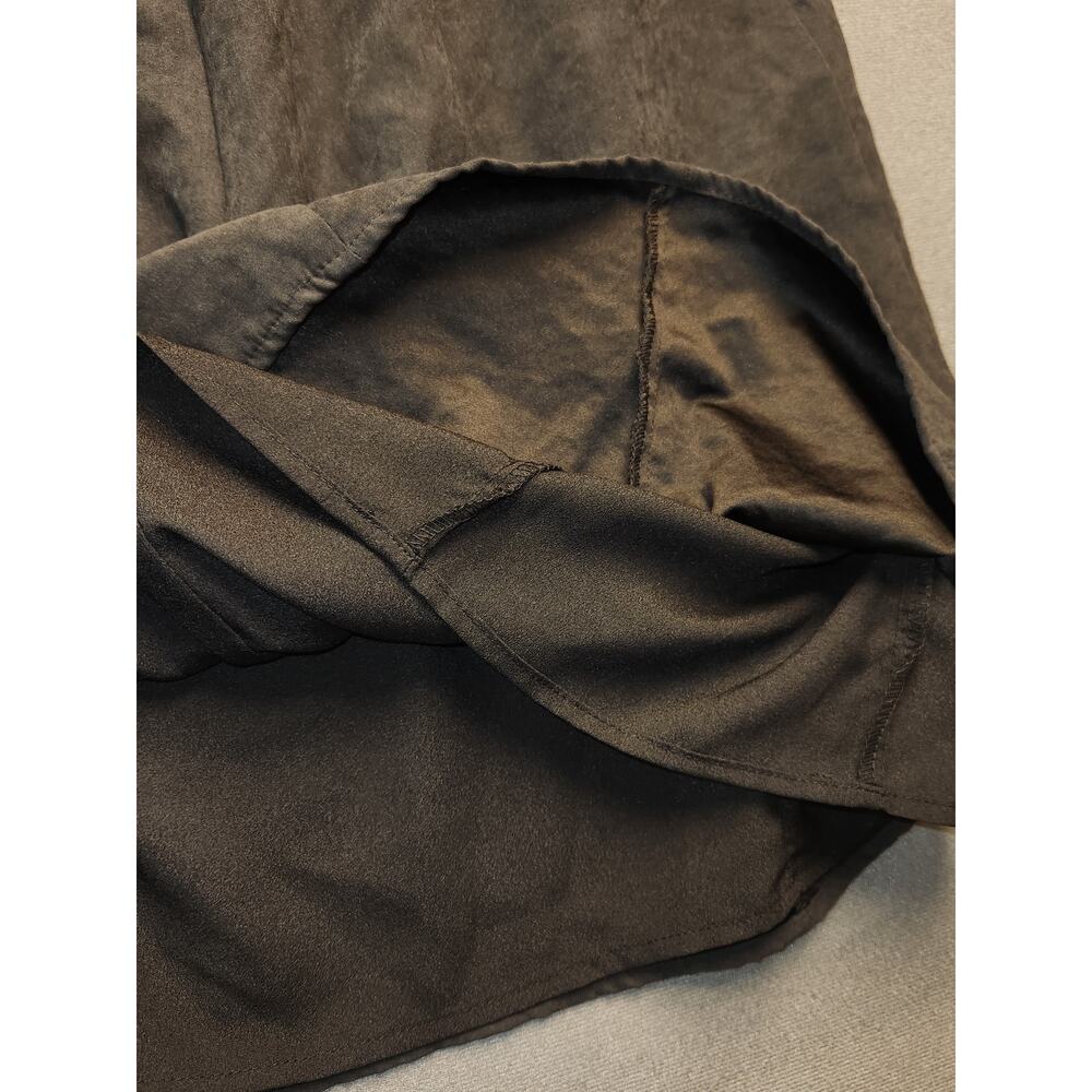 Forever 21 Size Large Solid Black Sleeveless Short Dress Pleated‎ - Picture 3 of 5